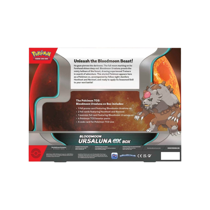 ursaluna ex box booster packs Pokémon TCG: Bloodmoon Ursaluna ex Box – Click and Collectables