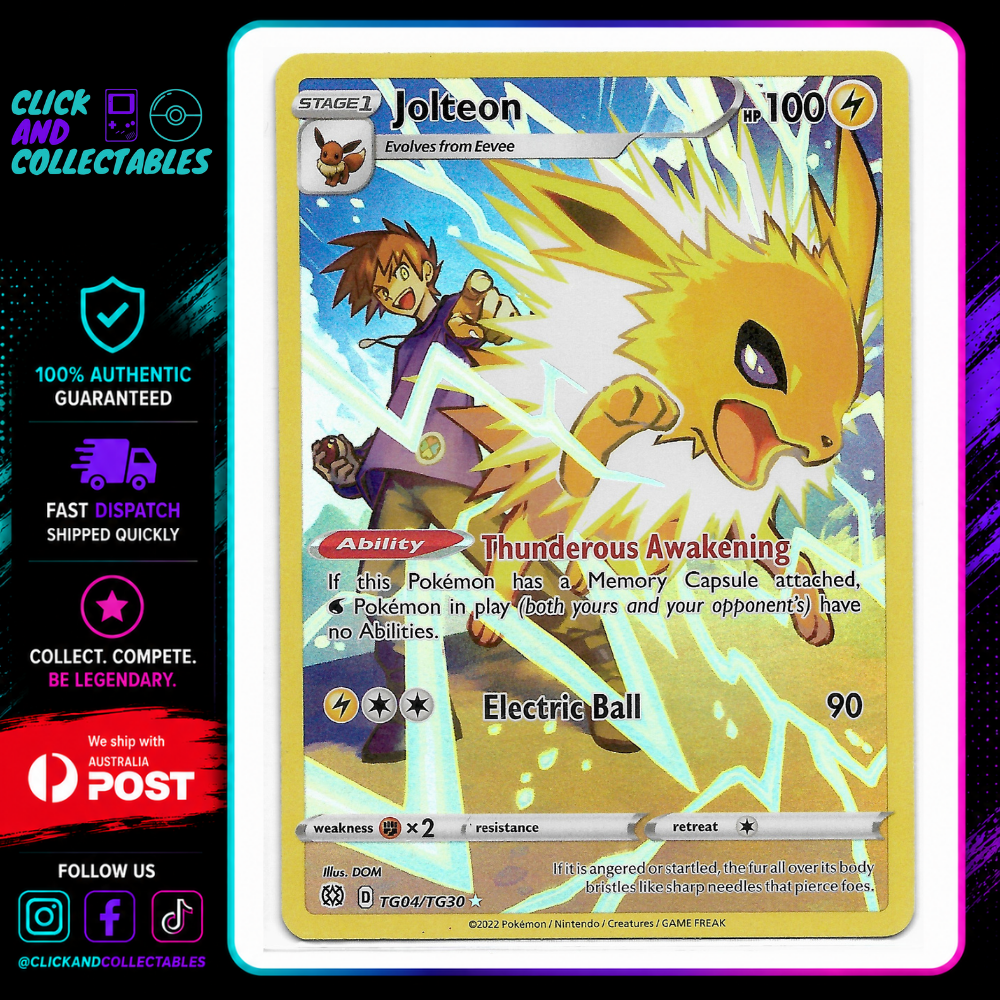Pokemon Jolteon Brilliant Stars Trainer Gallery Ultra Rare • TG04/TG30 – Click and Collectables