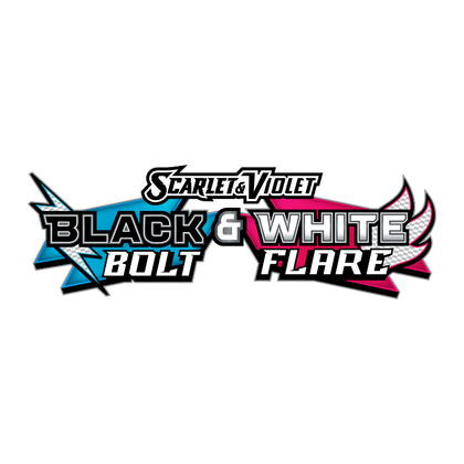 Official logo for Pokémon TCG Black Bolt & White Flare set featuring Unova Pokémon