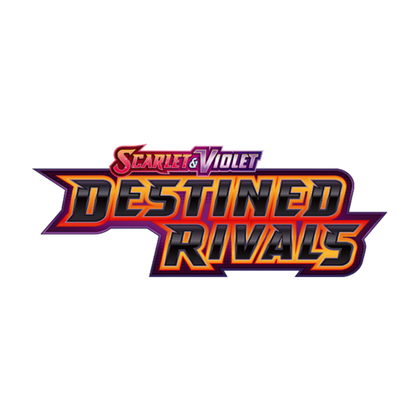 Logo for Pokémon TCG Destined Rivals set showcasing iconic rival battles