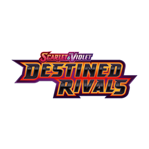 Logo for Pokémon TCG Destined Rivals set showcasing iconic rival battles