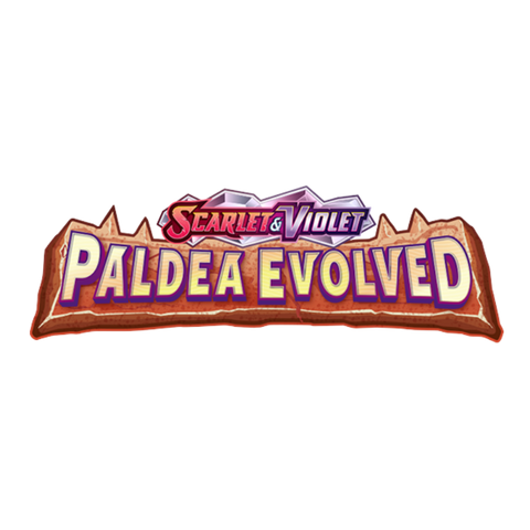 Paldea Evolved Pokémon TCG logo with Gen 9 evolution focus