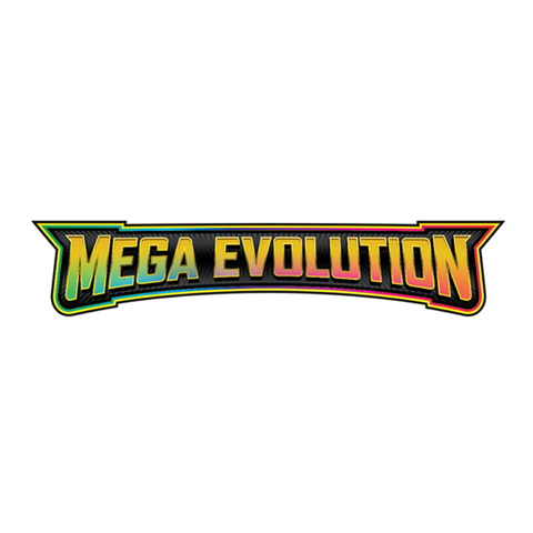 Pokémon TCG Mega Evolutions logo featuring powerful evolved forms of classic Pokémon