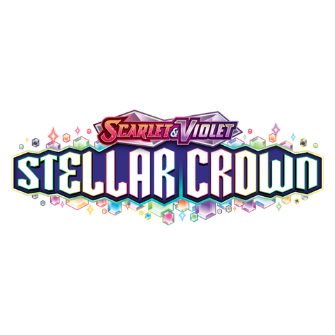 Stellar Crown Pokémon TCG logo featuring legendary and celestial elements