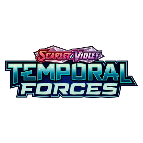 Temporal Forces logo for Pokémon TCG set exploring time-based mechanics