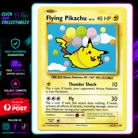 is the flying pikachu card rare Pokemon Evolutions Secret • 110/108 Normal – Click and Collectables including damage VCard Divine Chaos : Card Sleeve:Yuzu Pokemon Hernan Cortes 48 shippedlocally