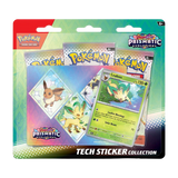 Scarlet & Violet Prismatic Evolutions Tech Sticker Collection – Pokémon TCG product featuring vibrant holographic designs