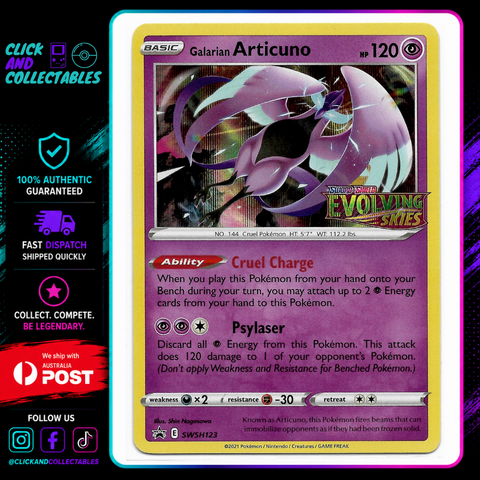 Pokemon Galarian Articuno (Prerelease) Sword & Shield Promo • SWSH123 – Click and Collectables