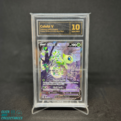 2021 FUSION STRIKE CELEBI V - TCG 10 Click and Collectables 2021 FUSION STRIKE CELEBI V - TCG 10 Click and Collectables