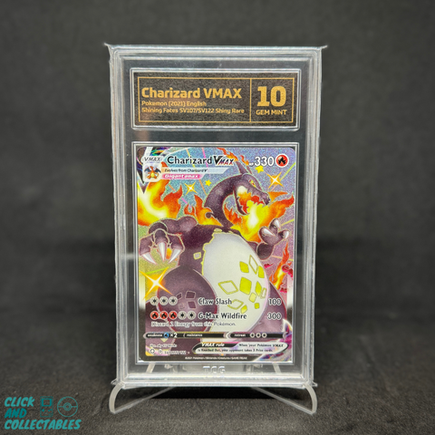 2021 SHINING FATES CHARIZARD VMAX - TCG 10 Click and Collectables 2021 SHINING FATES CHARIZARD VMAX - TCG 10 Click and Collectables