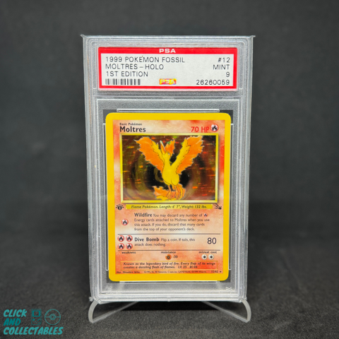 1999 FOSSIL MOLTRES 1st EDITION - PSA 9