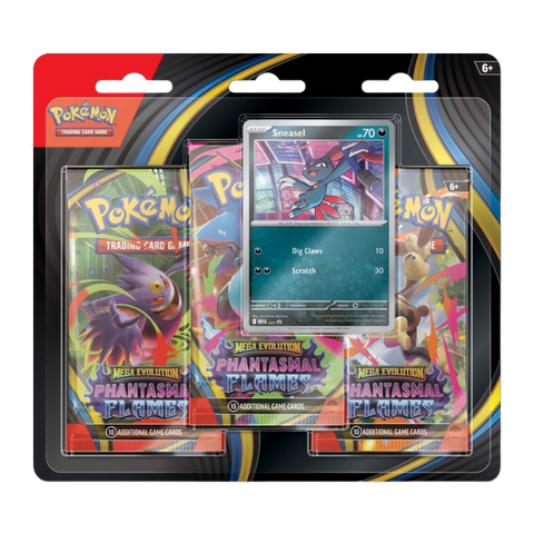 ME02 - Mega Evolution - Phantasmal Flames Three Booster Blister