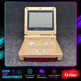 Nintendo Game Boy Advance SP Console – Gold Reshell (AGS-001)