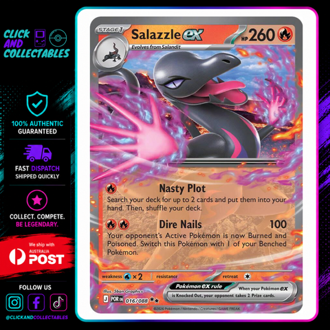 Salazzle ex 016/088 Perfect Order Pokemon Card – Click and Collectables