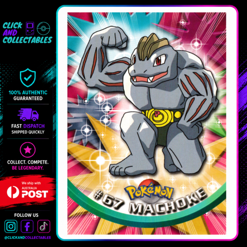 #67 machoke pokemon card 1998 Japanese Vending Series 3 PSA 9 MINT Gym Challenge 1st Edition Type Machoke #67 Holo Embossed Blue