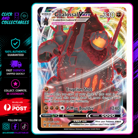 Pokemon Coalossal VMAX 099/185 Near Mint
