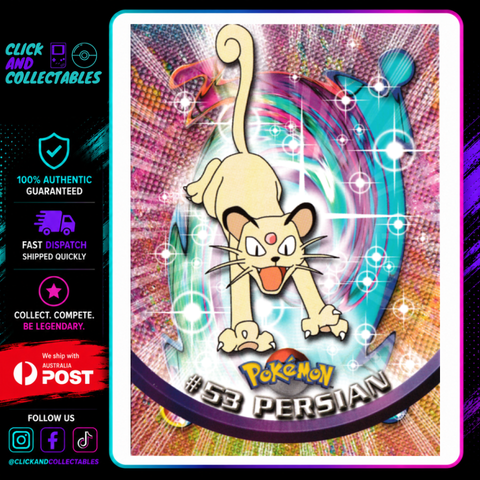 #53 persian pokemon card Persian #53 Topps Pokémon Card – Click and Collectables