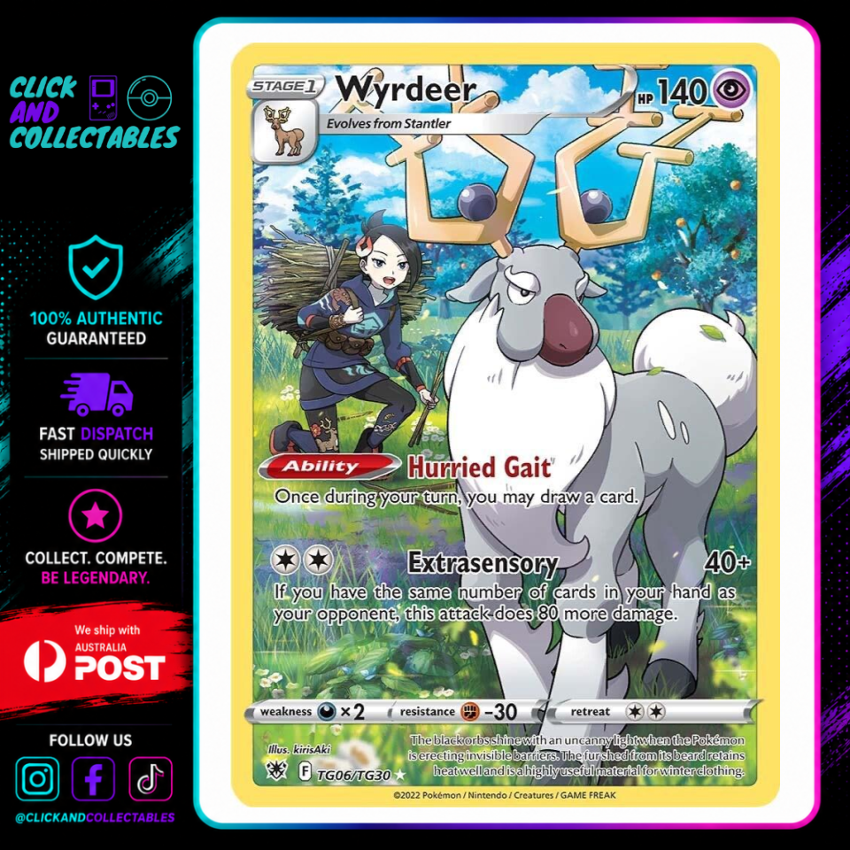 Pokemon Wyrdeer TG06/TG30 Near Mint