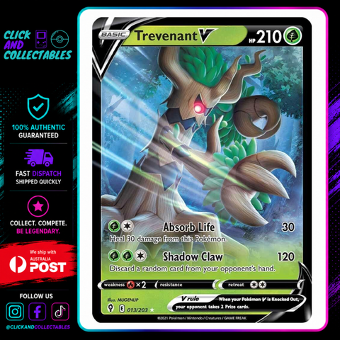 Trevenant V 013/203 Evolving Skies Pokemon Card – Click and Collectables