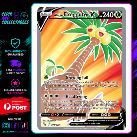 Pokemon Alolan Exeggutor V 071/078 Near Mint