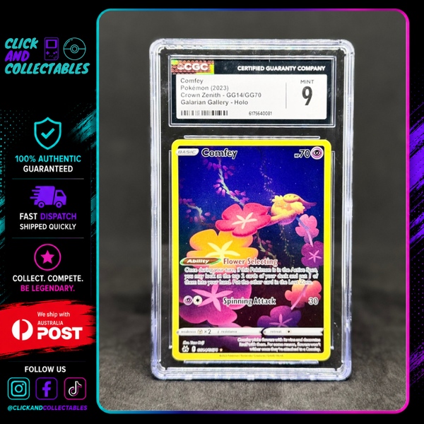 2023 Pokemon Comfey #GG14/GG70 Crown Zenith CGC 9 – Click and Collectables