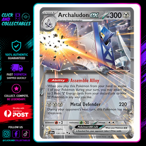 Archaludon ex 130/191 Surging Sparks Pokemon Card – Click and Collectables