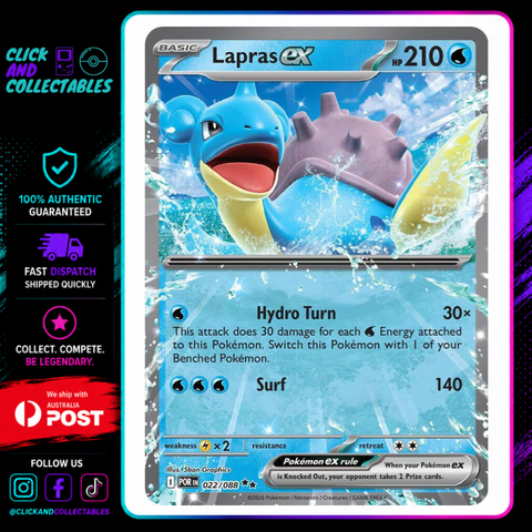 Lapras ex 022/088 Perfect Order Pokemon Card – Click and Collectables