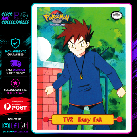 gary pokemon card Oak No. 38 Holo Prism Anime Collection Series PL Red & Blue 202/236 NM