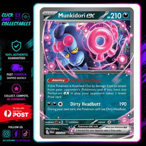 037 064 pokemon card Munkidori ex SFAen 037/064 PokeChalet Miraidon ex (28) Munkidori ex - 037/064 -