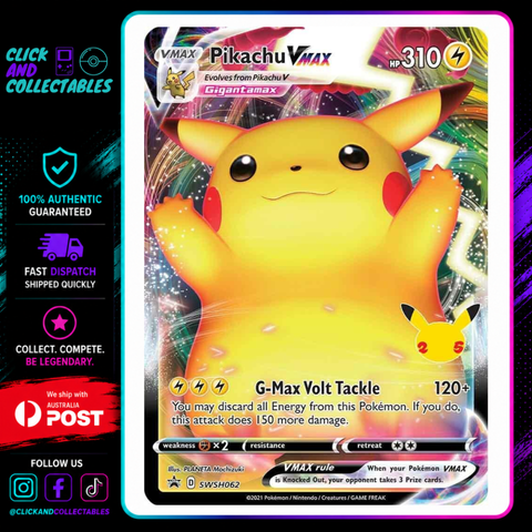 Pokemon Pikachu VMAX SWSH062 Near Mint