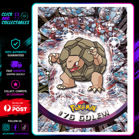 #76 golem pokemon card Golem #76 Topps Pokémon Card – Click and Collectables