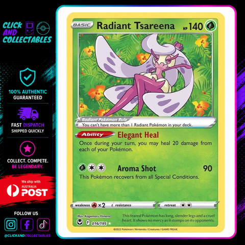 radiant tsareena pokemon card Radiant Tsareena (016/195)