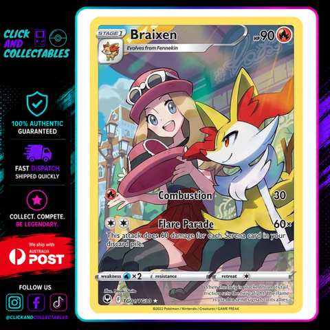 pokemon braixen card Pokemon TCG - s11a - 017/068 (Parallel) (C)