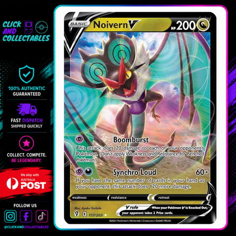 noivern v pokemon card 117/203 Evolving Skies – Click and Collectables Evolving Skies Singles Color:Pink migrated Mindspring Merfolk - Aetherdrift