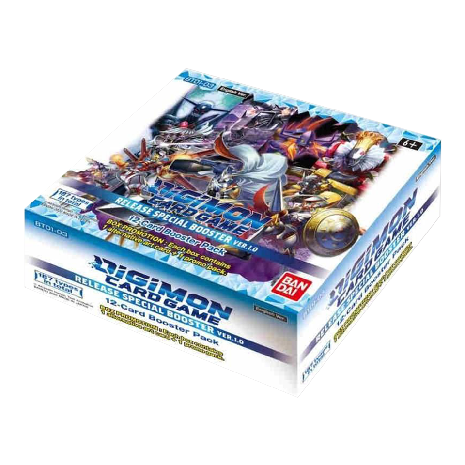digimon english tcg v1.0 core booster box Digimon Card Game BT01-3 V1.0 Core Special Booster Box English – Click and Collectables