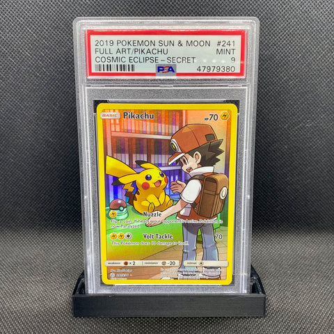 2019 Full Art Pikachu PSA 9 Mint Cosmic Eclipse #241/236