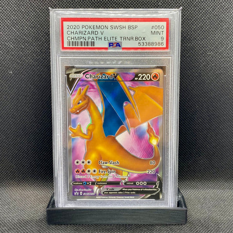 2020 Charizard V ETB Promo PSA 9 Mint Champions Path SWSH50